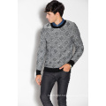 Winter Round Neck Patterned Knitting Men Sweater